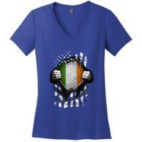 Ireland Usa Flag Irish American Gift Women's V-Neck T-Shirt