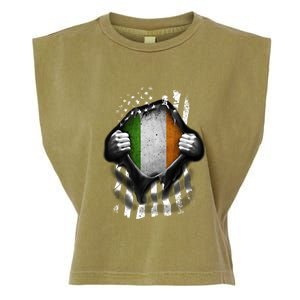 Ireland Usa Flag Irish American Gift Garment-Dyed Women's Muscle Tee