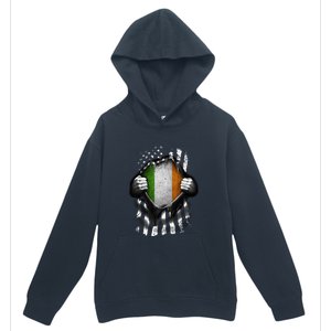 Ireland Usa Flag Irish American Gift Urban Pullover Hoodie