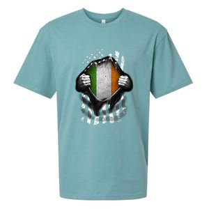 Ireland Usa Flag Irish American Gift Sueded Cloud Jersey T-Shirt