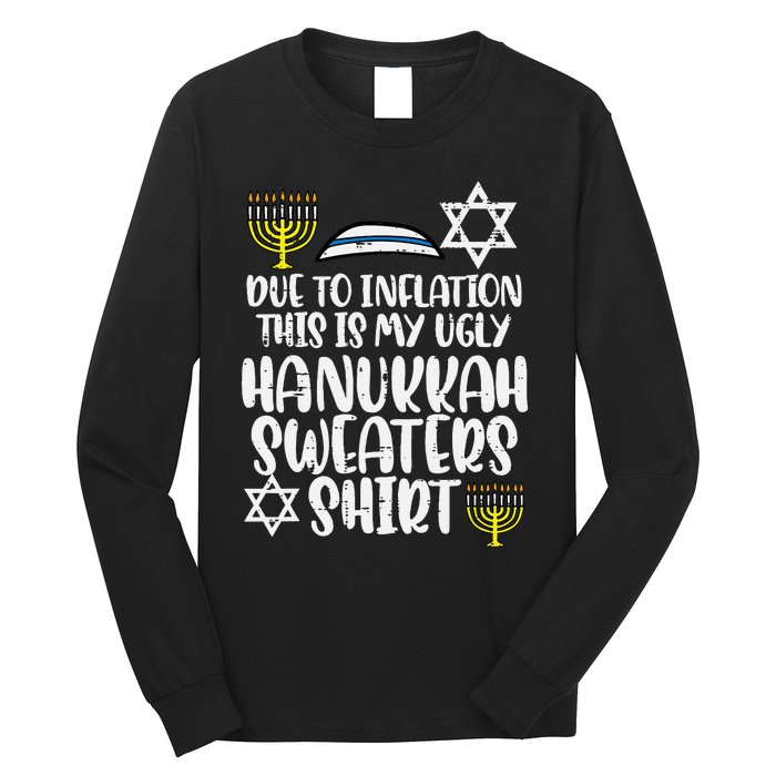 Inflatiion Ugly Hanukkah Sweater Funny Chanukkah Jew Long Sleeve Shirt