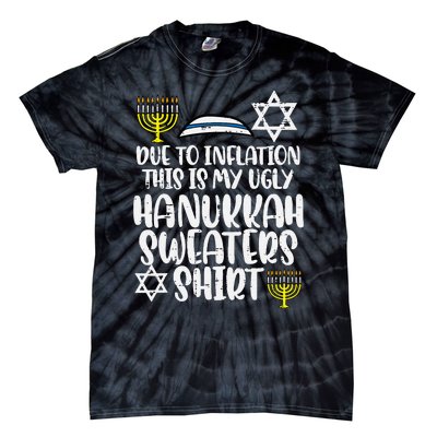 Inflatiion Ugly Hanukkah Sweater Funny Chanukkah Jew Tie-Dye T-Shirt