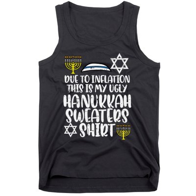 Inflatiion Ugly Hanukkah Sweater Funny Chanukkah Jew Tank Top