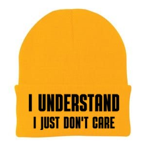 I Understand I Just Don't Care Funny Knit Cap Winter Beanie