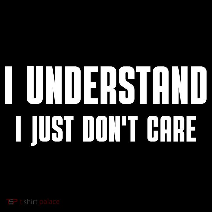 I Understand I Just Don't Care Funny Button