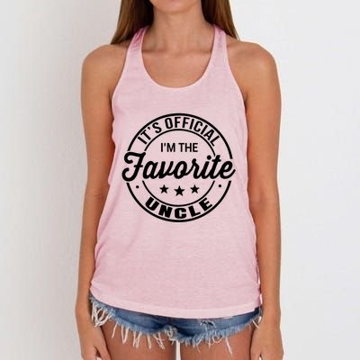 Its Uncle I Am The Favorite Funny Gift Women's Knotted Racerback Tank