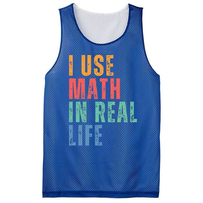 I Use Math In Real Life Funny Mesh Reversible Basketball Jersey Tank