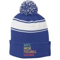 International Us Only Meaningful Gift Stripe Pom Pom Beanie