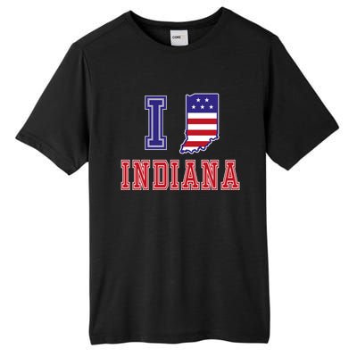 Indiana Usa Patriotic Usa Flag I Love Indiana Gift Tall Fusion ChromaSoft Performance T-Shirt