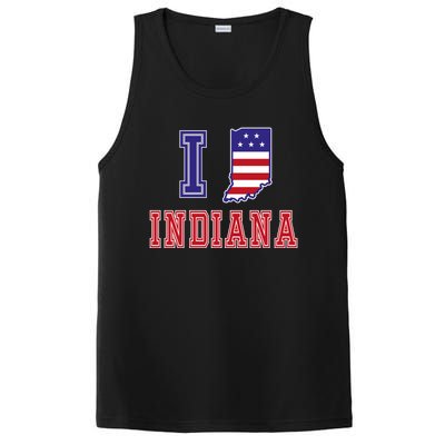 Indiana Usa Patriotic Usa Flag I Love Indiana Gift PosiCharge Competitor Tank