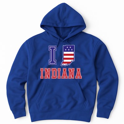 Indiana Usa Patriotic Usa Flag I Love Indiana Gift Hoodie