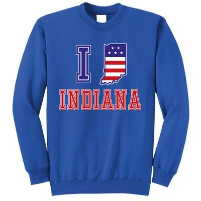 Indiana Usa Patriotic Usa Flag I Love Indiana Gift Sweatshirt