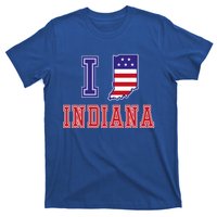 Indiana Usa Patriotic Usa Flag I Love Indiana Gift T-Shirt