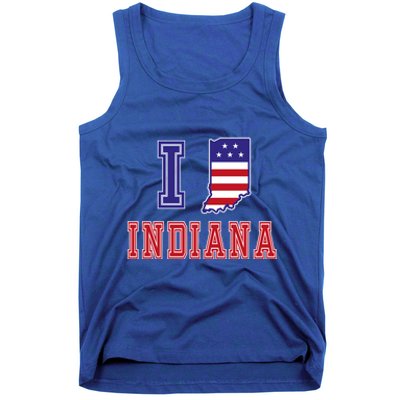 Indiana Usa Patriotic Usa Flag I Love Indiana Gift Tank Top