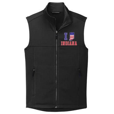 Indiana Usa Patriotic Usa Flag I Love Indiana Gift Collective Smooth Fleece Vest