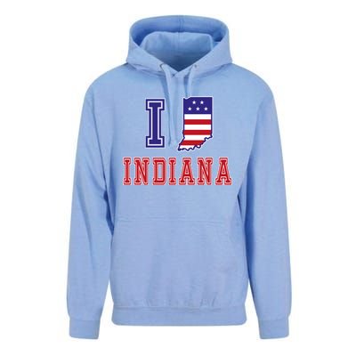 Indiana Usa Patriotic Usa Flag I Love Indiana Gift Unisex Surf Hoodie