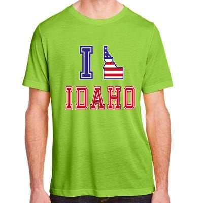 Idaho Usa Patriotic Usa Flag I Love Idaho Gift Adult ChromaSoft Performance T-Shirt