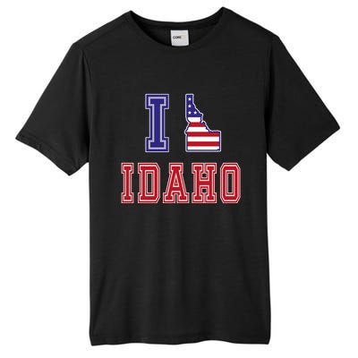 Idaho Usa Patriotic Usa Flag I Love Idaho Gift Tall Fusion ChromaSoft Performance T-Shirt