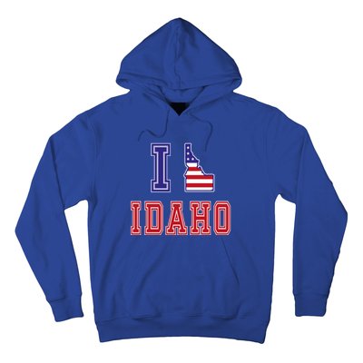 Idaho Usa Patriotic Usa Flag I Love Idaho Gift Hoodie