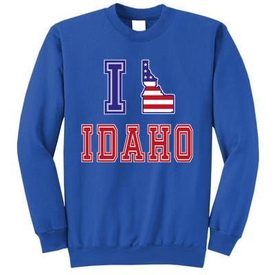 Idaho Usa Patriotic Usa Flag I Love Idaho Gift Sweatshirt