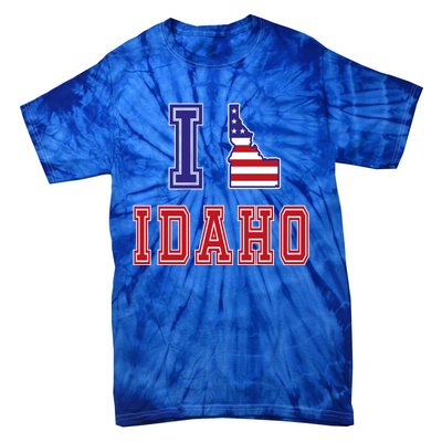 Idaho Usa Patriotic Usa Flag I Love Idaho Gift Tie-Dye T-Shirt