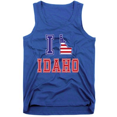 Idaho Usa Patriotic Usa Flag I Love Idaho Gift Tank Top