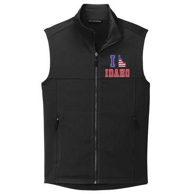 Idaho Usa Patriotic Usa Flag I Love Idaho Gift Collective Smooth Fleece Vest