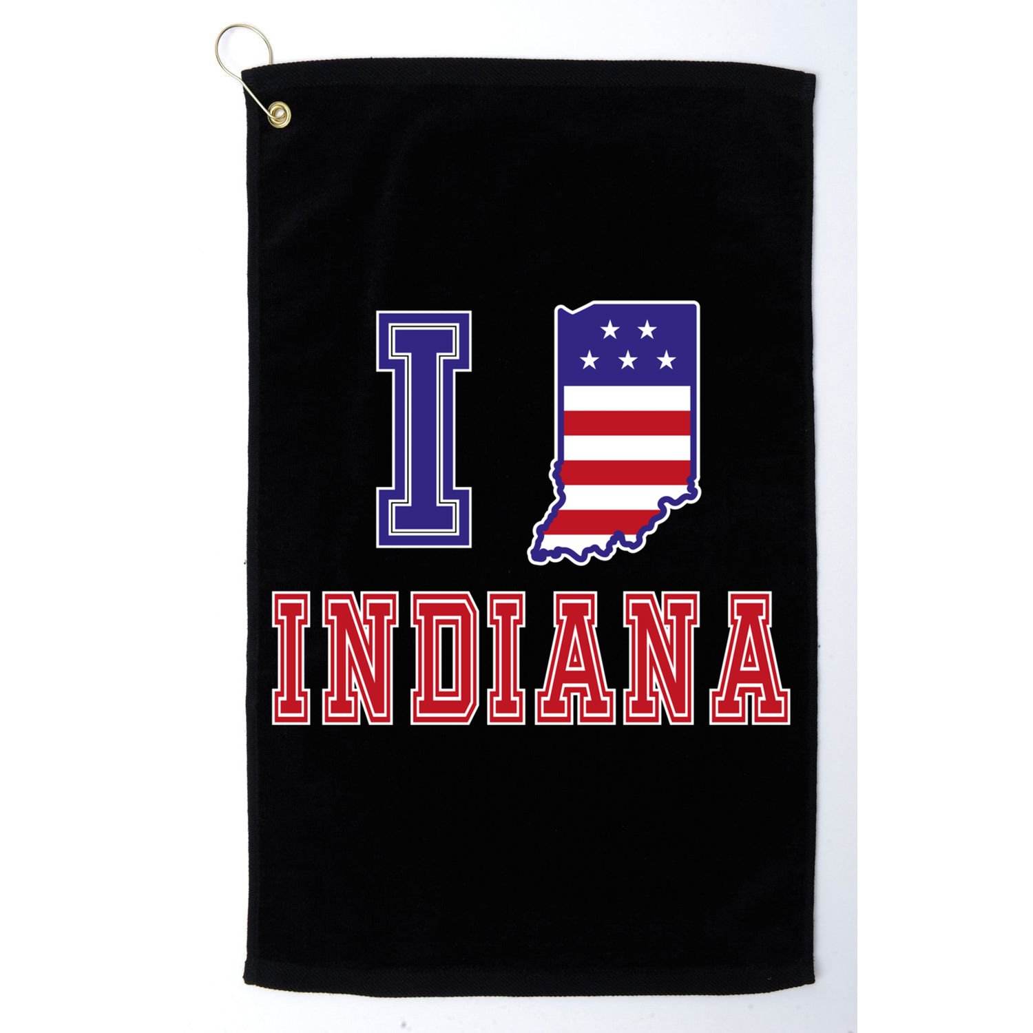 Indiana Usa Patriotic Usa Flag I Love Indiana Gift Golf Towel