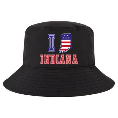 Indiana Usa Patriotic Usa Flag I Love Indiana Gift Cool Comfort Performance Bucket Hat