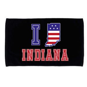 Indiana Usa Patriotic Usa Flag I Love Indiana Gift Microfiber Hand Towel