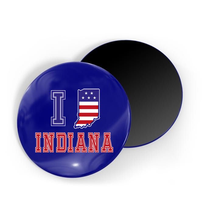 Indiana Usa Patriotic Usa Flag I Love Indiana Gift Magnet