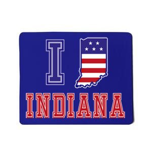 Indiana Usa Patriotic Usa Flag I Love Indiana Gift Mousepad