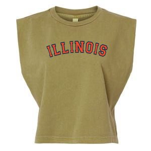 Illinois Usa Patriotic Birthday School University Gift Garment-Dyed Women's Muscle Tee