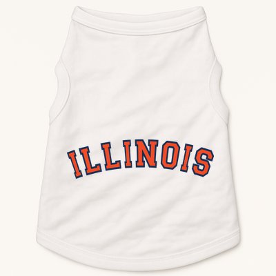 Illinois Usa Patriotic Birthday School University Gift Doggie Tank
