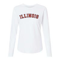 Illinois Usa Patriotic Birthday School University Gift Womens Cotton Relaxed Long Sleeve T-Shirt