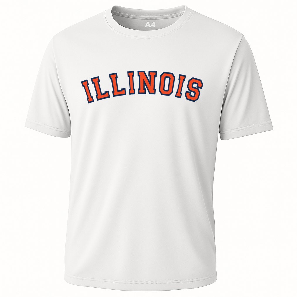 Illinois Usa Patriotic Birthday School University Gift Cooling Performance Crew T-Shirt