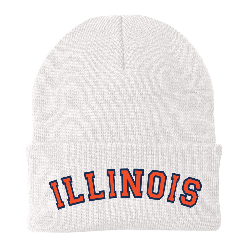Illinois Usa Patriotic Birthday School University Gift Beanie