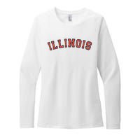 Illinois Usa Patriotic Birthday School University Gift Womens CVC Long Sleeve Shirt