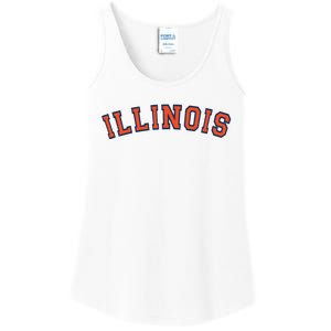 Illinois Usa Patriotic Birthday School University Gift Ladies Essential Tank