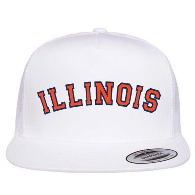 Illinois Usa Patriotic Birthday School University Gift Flat Bill Trucker Hat