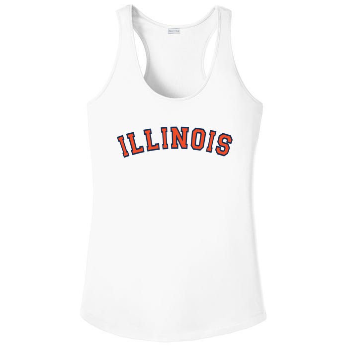 Illinois Usa Patriotic Birthday School University Gift Ladies PosiCharge Competitor Racerback Tank