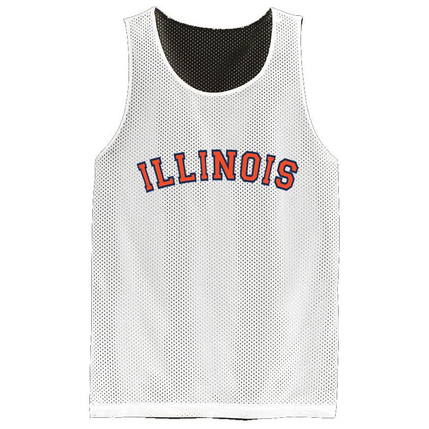 Illinois Usa Patriotic Birthday School University Gift Mesh Reversible Basketball Jersey Tank