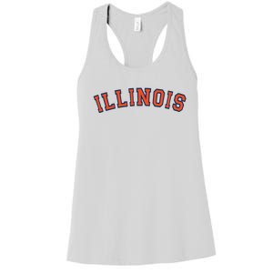 Illinois Usa Patriotic Birthday School University Gift Women's Racerback Tank