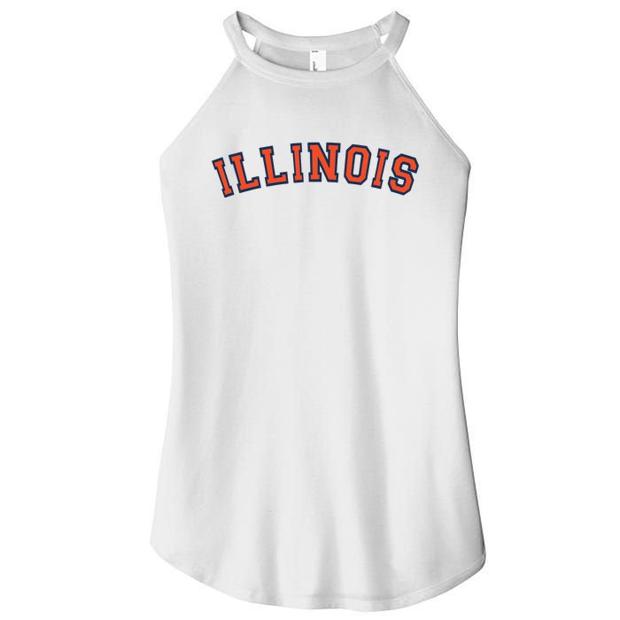 Illinois Usa Patriotic Birthday School University Gift Women's Perfect Tri Rocker Tank