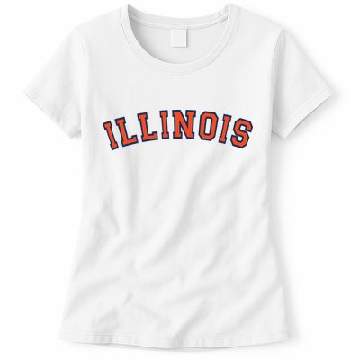 Illinois Usa Patriotic Birthday School University Gift Womens T-Shirt