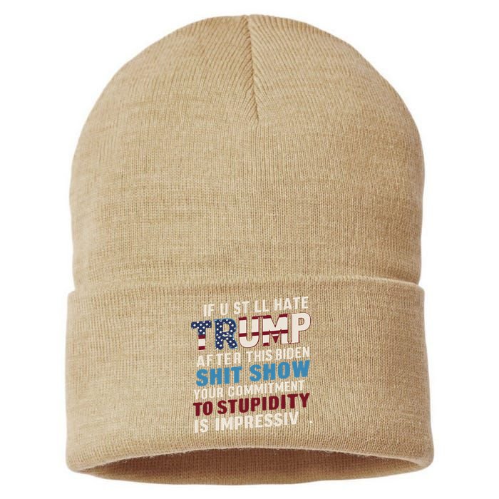 If U Still Hate Trump After Bidens Show Is Impressive Sustainable Knit Beanie