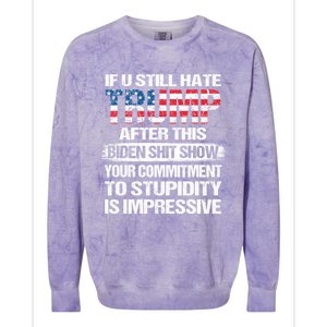 If U Still Hate Trump After This Biden Colorblast Crewneck Sweatshirt