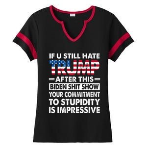 If U Still Hate Trump After This Biden Ladies Halftime Notch Neck Tee