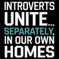 Introverts Unite Separately In Our Own Homes Drawstring Bag