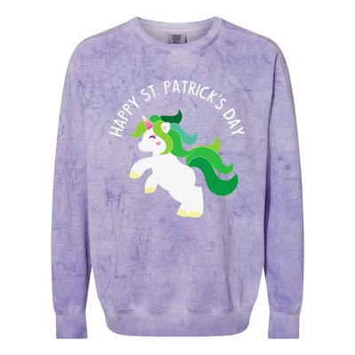 Irish Unicorn St. Patricks Day For ,S, Colorblast Crewneck Sweatshirt